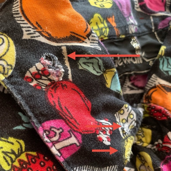 Vintage 80s Penny Candy Fun Novelty Kitschy Print Button Up Blouse Top - Picture 13 of 14